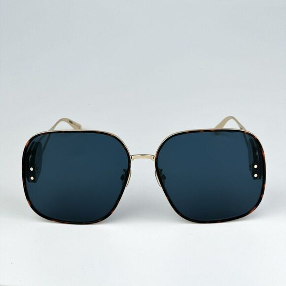 NEW Dior DIORBOBBY S1U B5B0 Gold Blue Metal Women Geometric Oversized Sunglasses - Picture 7 of 14